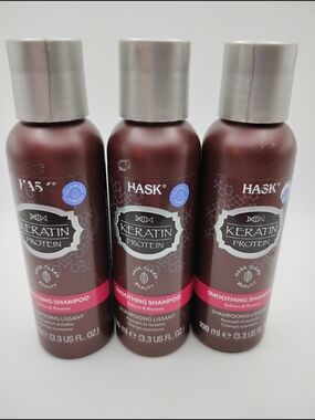 HASK Keratin Protein Smoothing Shampoo - Brown with Pink Label (3-Pack)